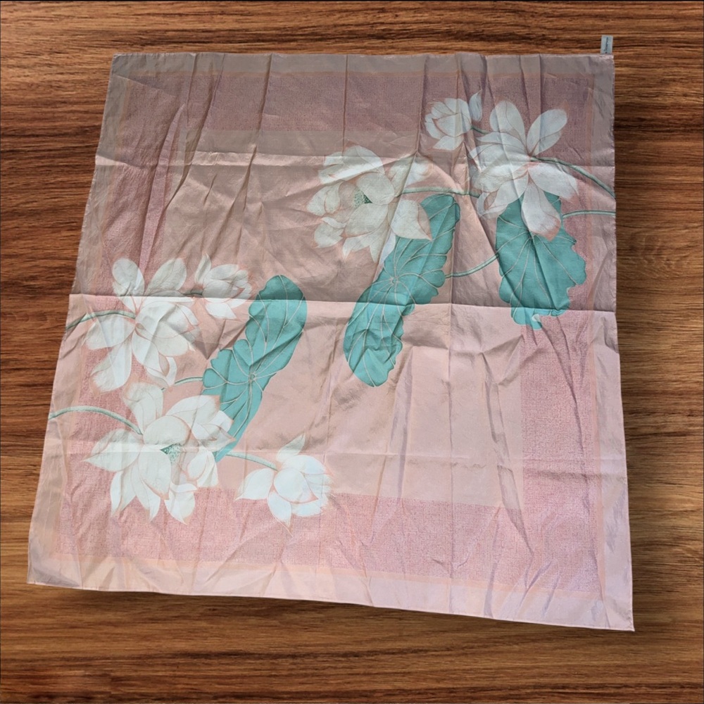 Vintage  Jim Thompson Tropical Floral Silk Scarf